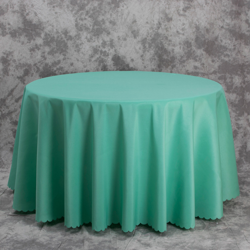 A626 Hotel Banquet Thickened Plain Round Tablecloth Wedding Hotel Solid Color Tablecloth Household Polyester Tablecloth Wholesale