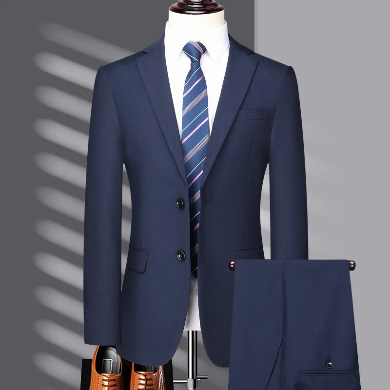 singlebreasted business casual wedding and man suit twopiece highquality stylish mens set 250529Z