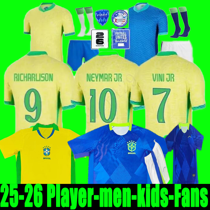 16-4XL 24 25 26 BRAZILS Copa America Cup soccer jerseys Camiseta de futbol WOMAN NEYMAR football shirt maillot MARQUINHOS VINI JR brasil RICHARLISON MEN KIDS RAPHINHA