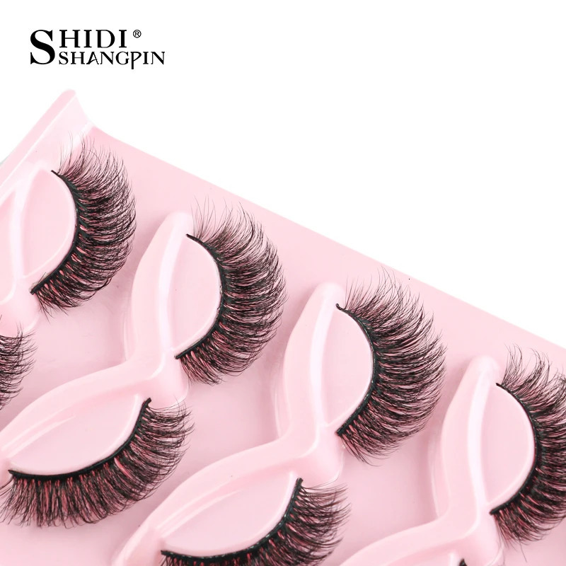 Wholesale Half Mink Lashes Cat Eye Lashes Natural Look Fluffy Corner Eyelashes Wispy Half False Eyelashes Faux Mink Makeup 250530