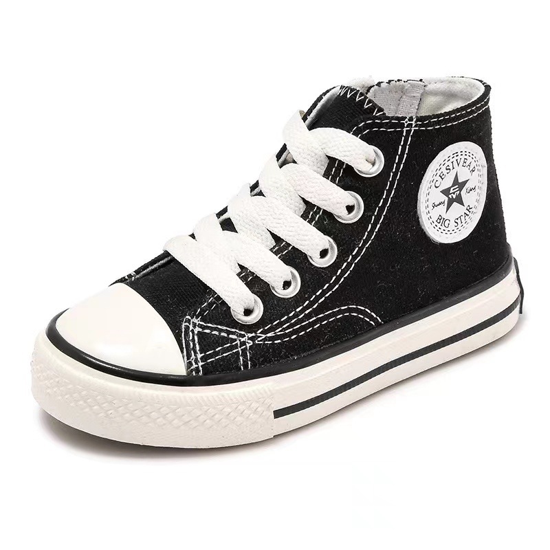 Kids Girl Boy High-top Low Canvas Shoes Students Breathable sneaker Shoes Children Wear-resistant Sport Casual flat Board Footwear Sizes 19 - 36 L0771