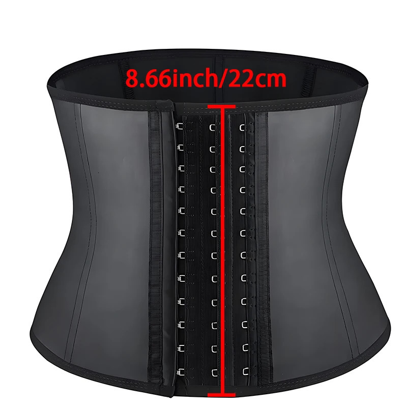 8.66 inch short torso Latex Waist Trainer Corset 9 Steel Bones Shapewear Body Shapers Women Corset Slimming Belt Waist Shaper 250523