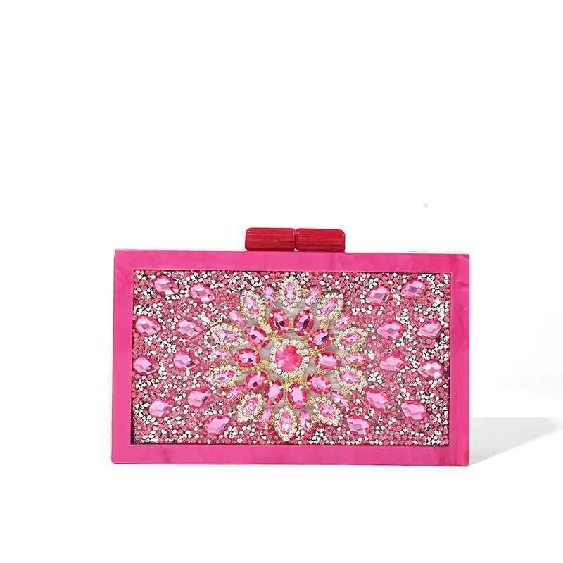 New Messenger Ladies Clutch Chain Fashion Dia Acrylic Party Shoulder Pearl Purse Glitter Evening Bag For Wedding