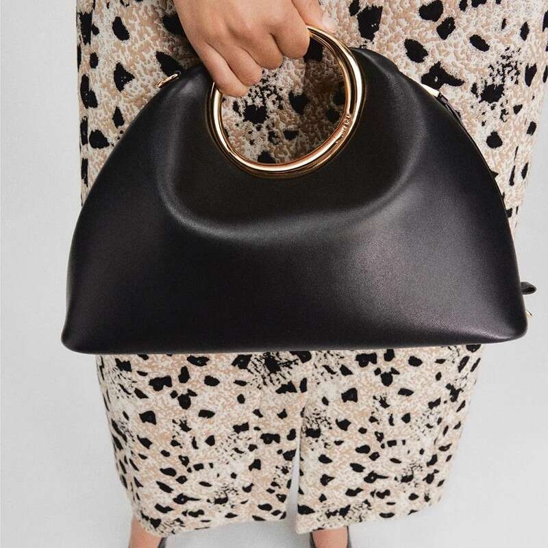 Tote Bag Mini Bag New Simple Underarm Trendy Versatile PU Metal Ring Handbag Cloud Crossbody Bag Crossbody Bag