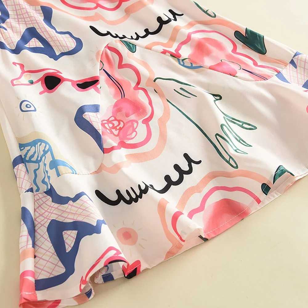 Baby Girls Clothes Summer 2023 New Girls Dresses Classic Graffiti Sleeveless Dress Casual Kids Dresses Vestidos for Baby R250530