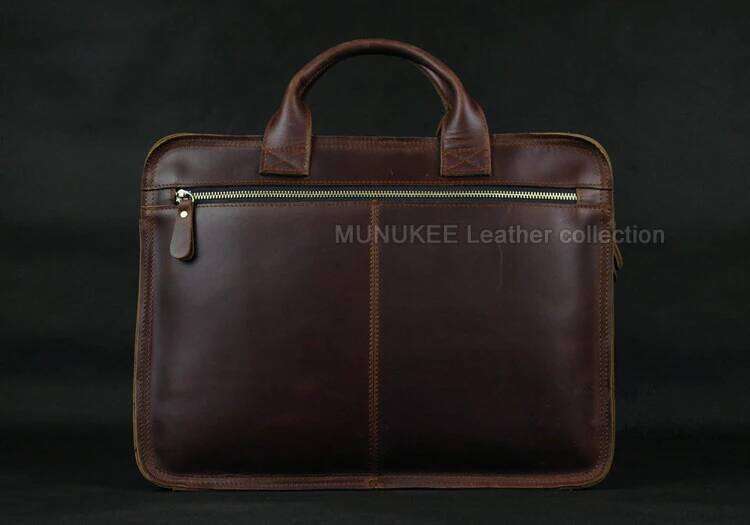 Designer Bag Genuine Men Briefcase Business Leather Portfolio Laptop Shoulder Messenger Bag Male Document Office