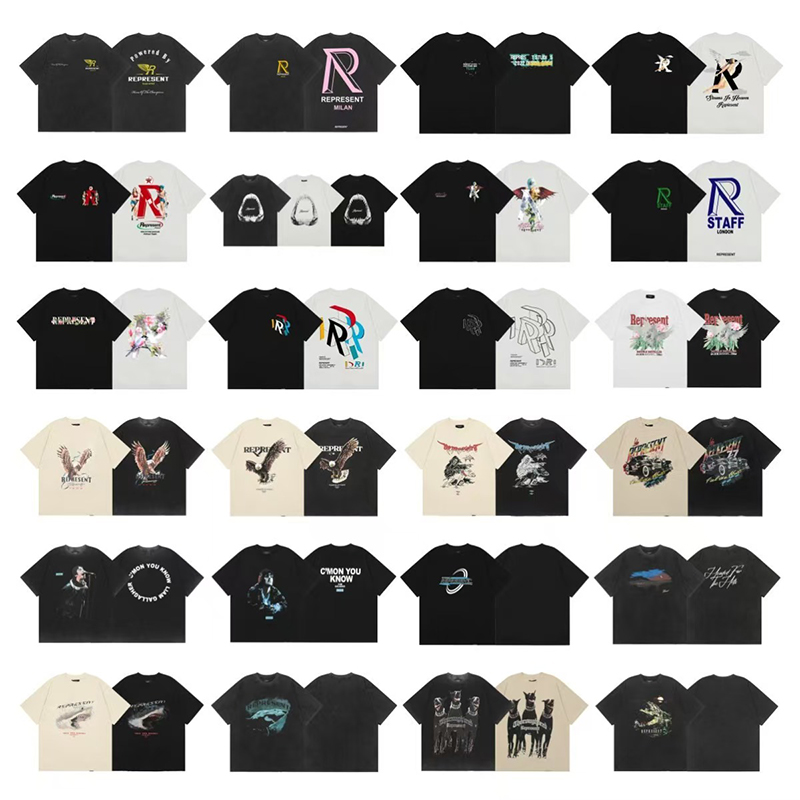 representer Designer Mens Tshirts Printed Fashion man T-shirt Cotton Casual Tees Short Sleeve Hip Hop Streetwear representer t shirt TShirts asian SIZE S-XL