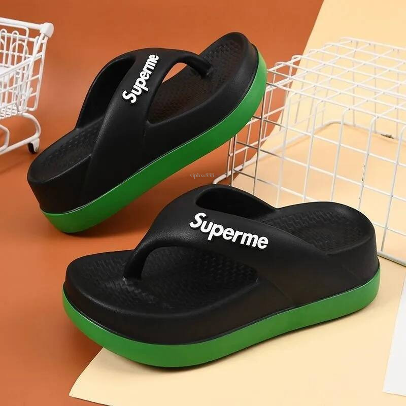 New Free Shipping Summer Fashion Flip Flops Outdoor Beach Flat Shoes Beige White Powder Black Green Designer Women Sizes 36-41