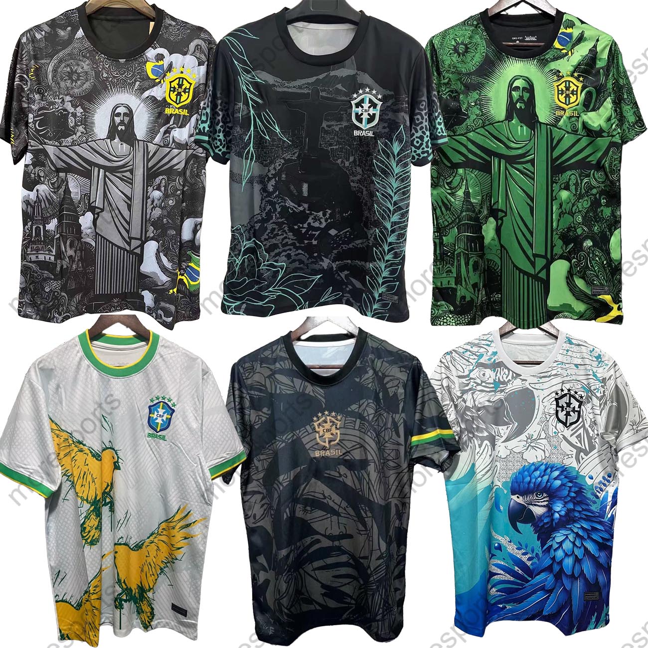 2025 2026 maillot bRAZILS JESUS soccer jerseys Christ the Redeemer Kit Special concept limited shirt pre match training Football shirts uniform