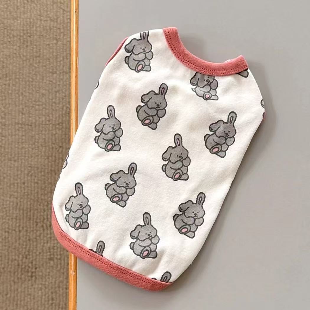 T00351 Dog Clothes Rainbow Striped Cloud Traction Harness Spring and Summer Thin Pet Small Puppy Pomeranian Bichon Teddy