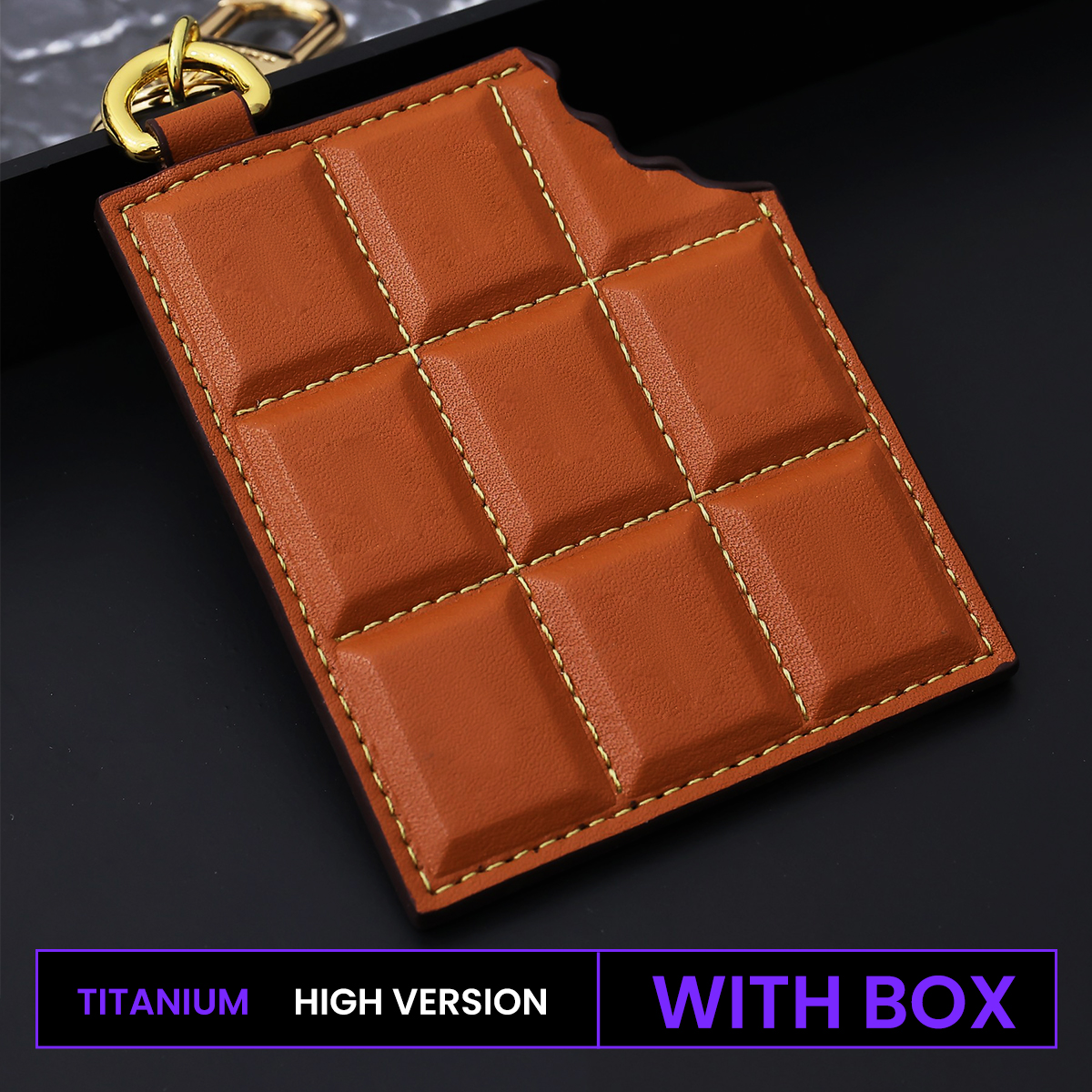 2025 New Keychain Chocolate keychain Premium Leather & Aluminum Designer Key Chain Holder Stylish Keyring Jewelry