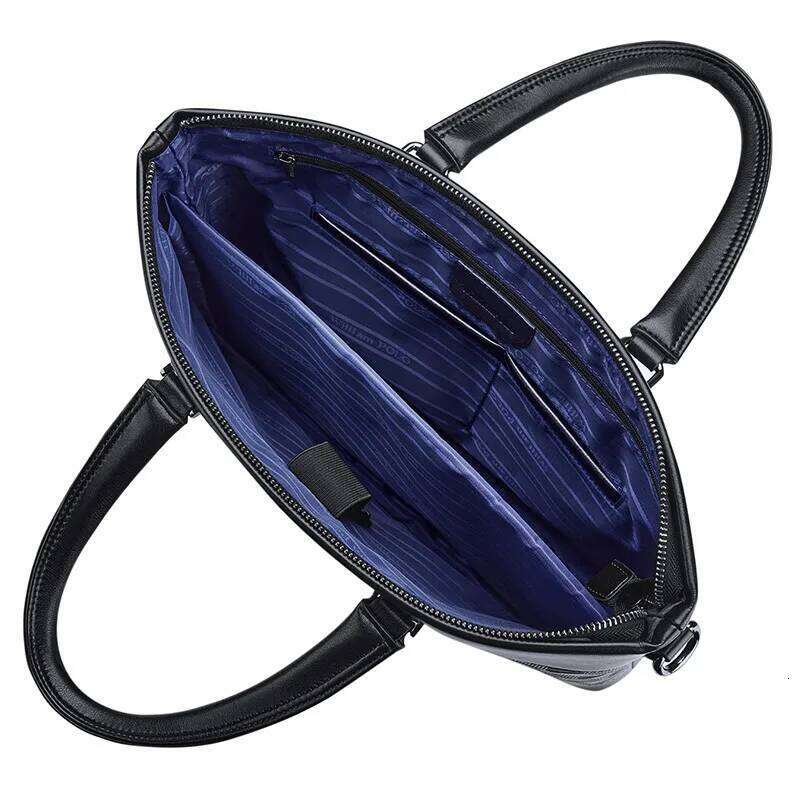 Designer Bag Williampolo Men S Business Handbag Leather Shoulder Messenger Bag Version Cowhide Simple Briefcase PL