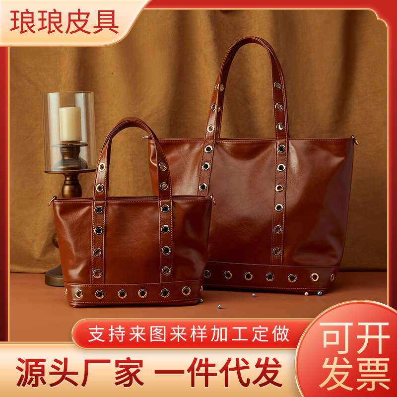 Tote Bag Mini Bag New PU Simple Capacity Tote Women S Niche Large Commuter Handbag Shoulder Bag Crossbody Bag