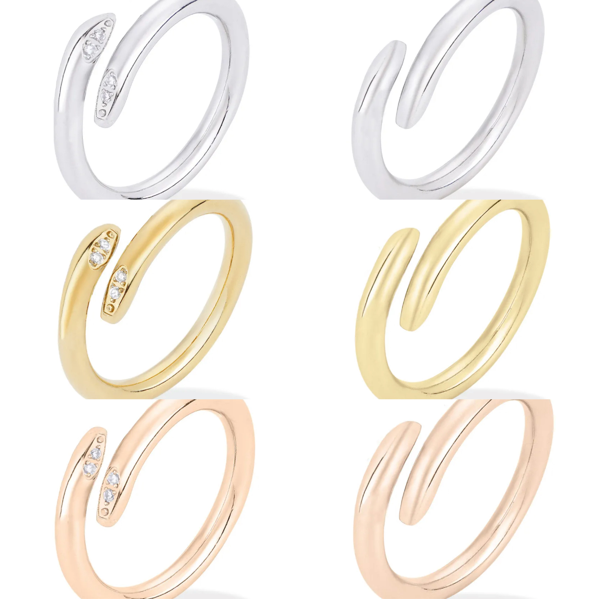 designer rings finger wedding jewelery classic stainlee steel rose gold plated nail ring jewlery designer for women designer jewelry gift nature love ring
