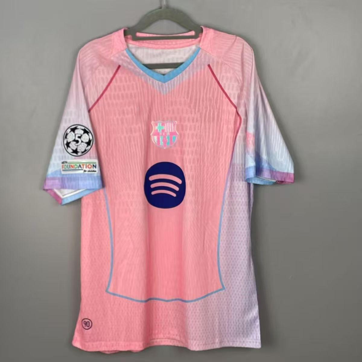 25-26 New training suit player version football top Yamal Lewandows Rafinia Pedri football T-shirt