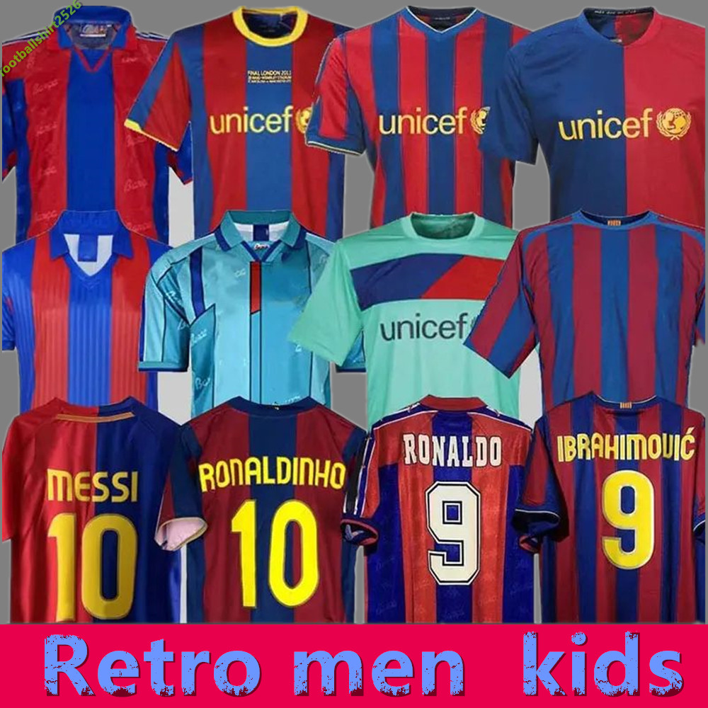 NEYMAR JR Retro Jersey Soccer jerseys 96 97 ROMARIO RIVALDO RONALDO HENRY RONALDINHO 05 06 08 09 10 11 XAVI INIESTA MESSIS Classic Vintage barcalona barcelone jersey
