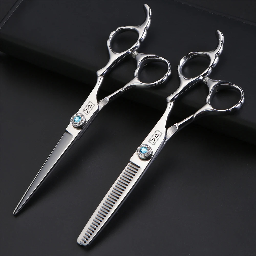 Haircut scissors set for men Professional Barber shop Hairdressing scissors Thinning styling tool 6 Inch Hair Cutting scissors 250530