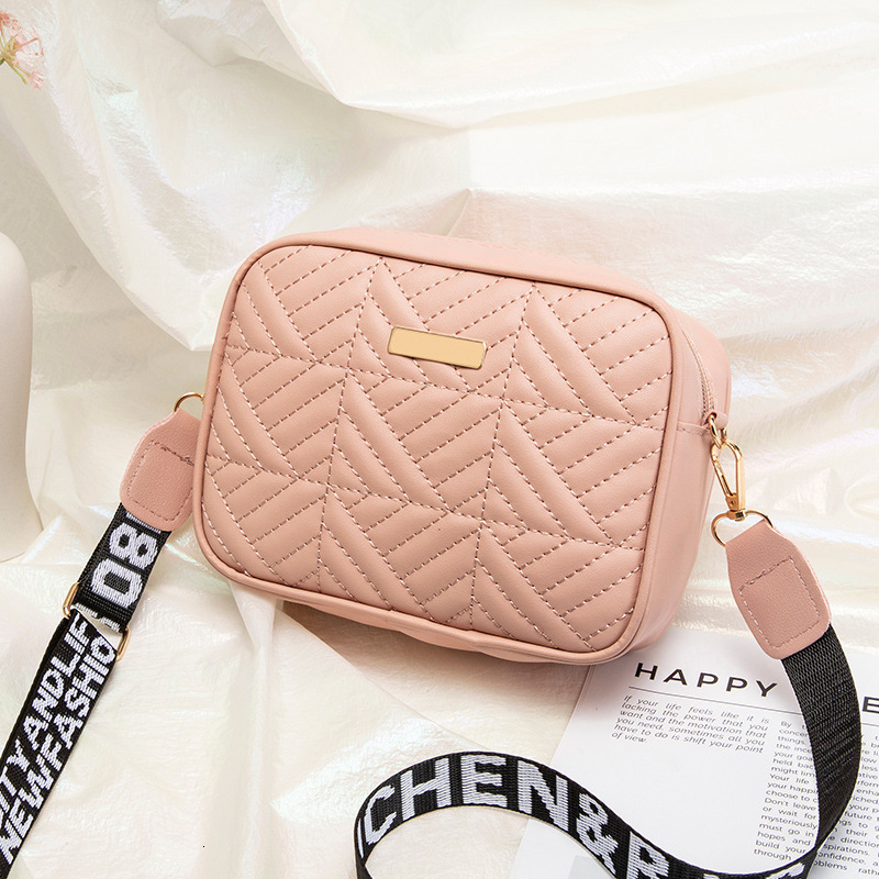 New embroidery thread bag fashionable camera bag wide shoulder strap simple crossbody bag designer women fashion s fashion shoulder bag