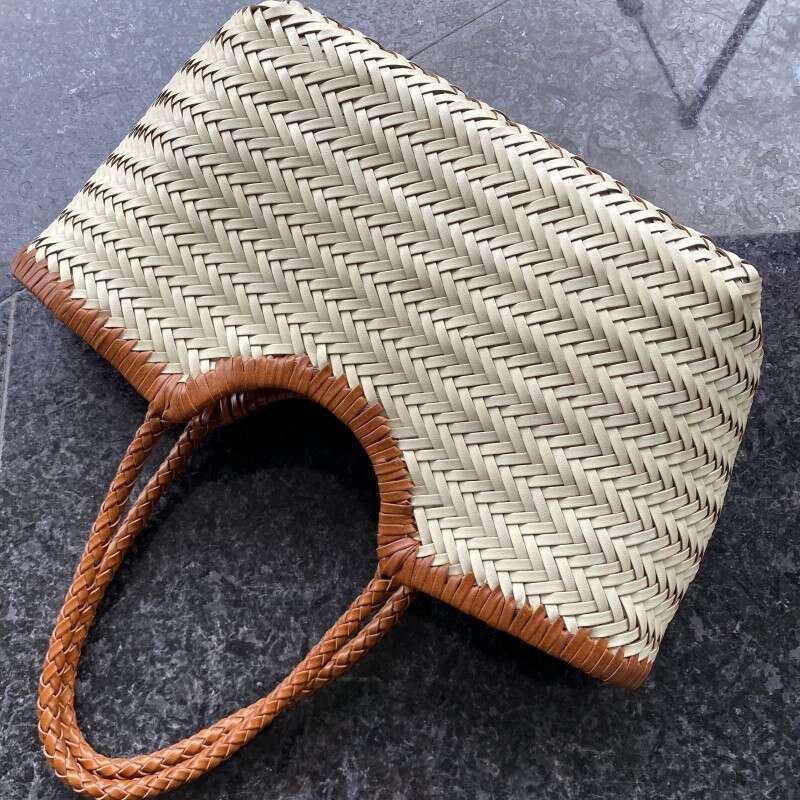 Dragon Diffusion French Retro Woven Basket Ins Hot Selling Internet Celebrity Women's Bag 2025 New Casual Versatile Fashion