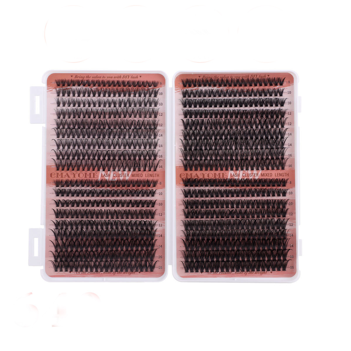 DIY Lash Clusters Kit 640Pcs Individual Eyelashes Thick Fluffy Handmade Reusable DIY Segmented Eyelash Extensions for Women Grafted Lashes