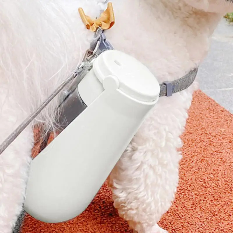free shipping 450ml Folding Drink Bowl Dispenser for Dogs Leak-Proof Portable Water Pet Dog Feed Bottle 250527