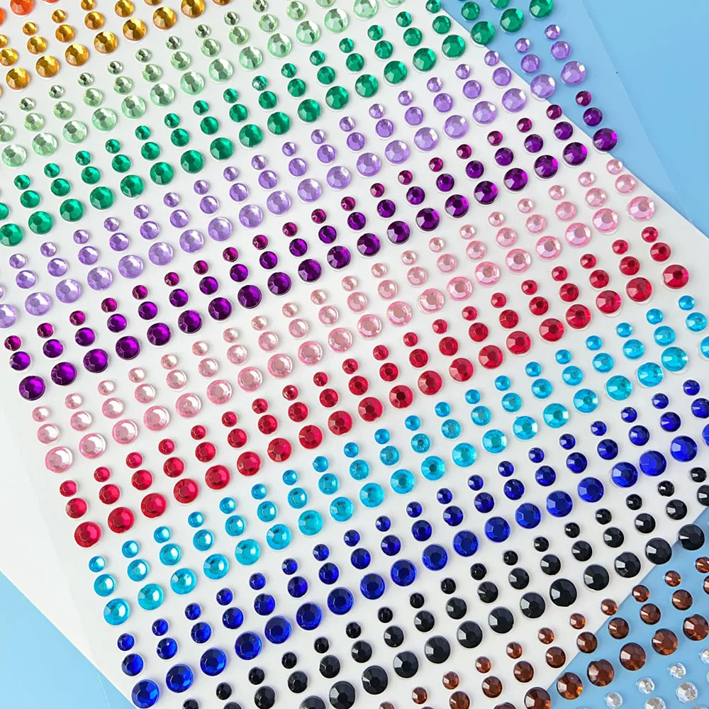 Self-adhesive Bright Face Stickers Jewels Rhinestones Face Decor Sticker For Girls Disposable Eye Shadow Sticker Makeup Supplies 250530