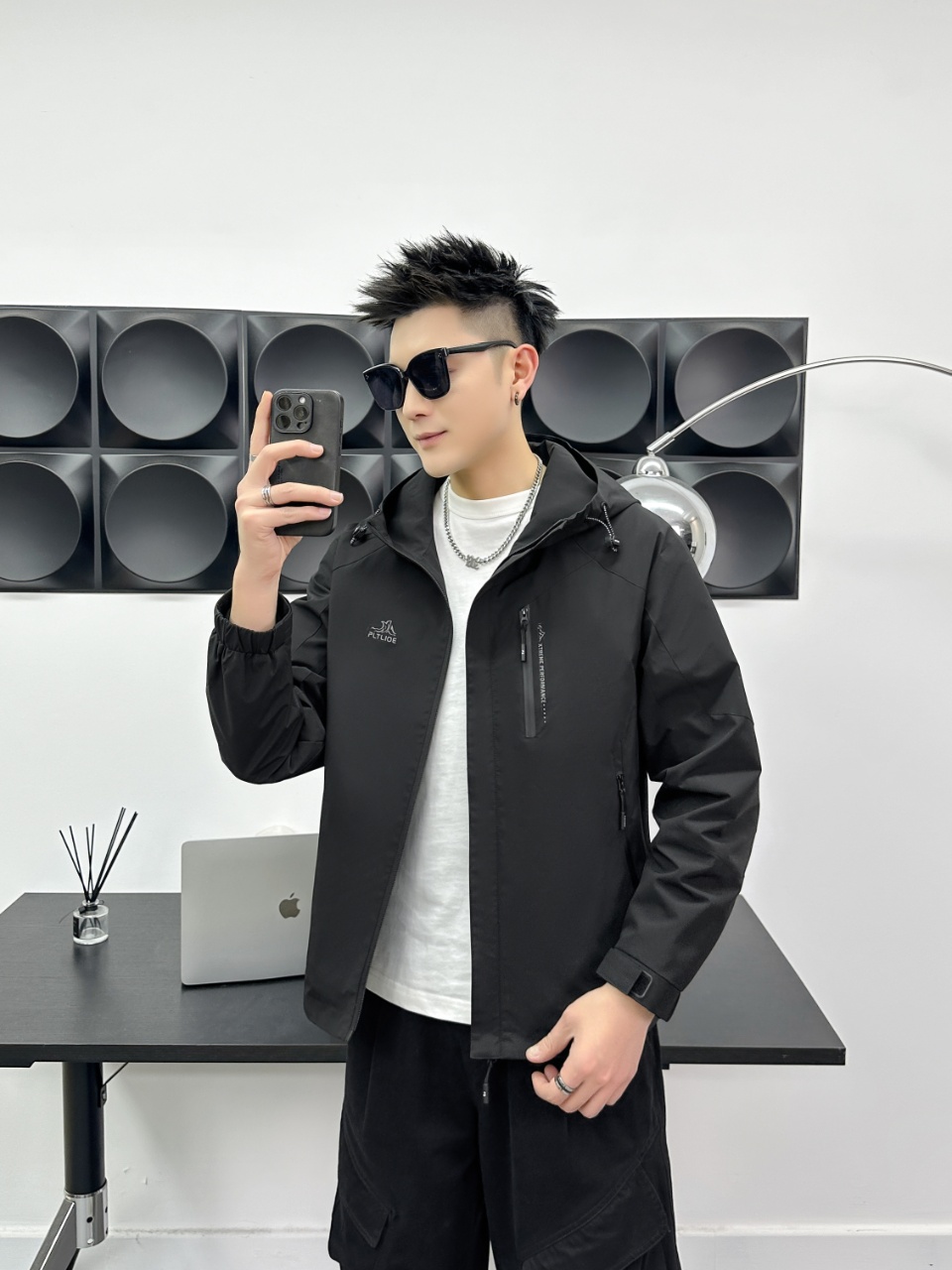 2025 New Summer Lazy Style Water Ink Dyeing Short Sleeve Shirt High-end Fashion Casual Versatile Set for