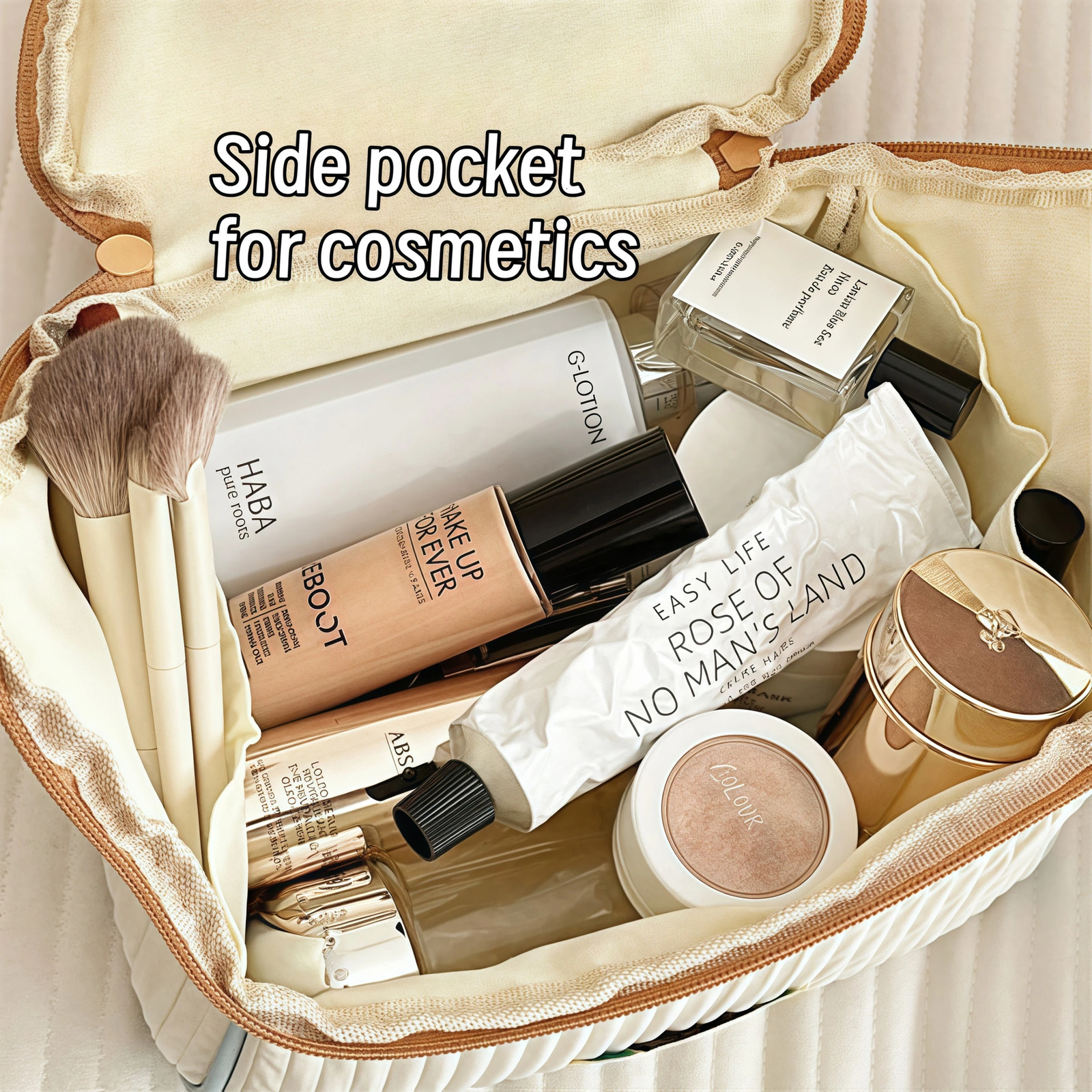 Cartoon pattern cute hut handbag girls large capacity cosmetic organizer portable handheld travel toiletry bag 250605