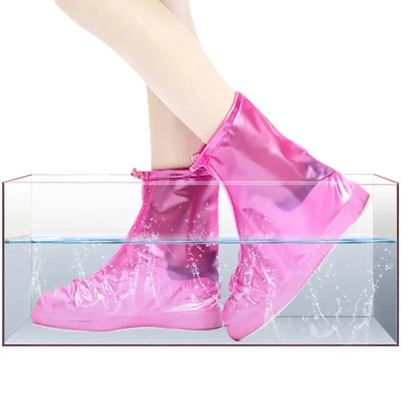 1 Pair Waterproof Shoe Cover Silicone Sport Rain Boot with Layer Nonslip Material Wearresistant Thick Shoes Unisex 250528