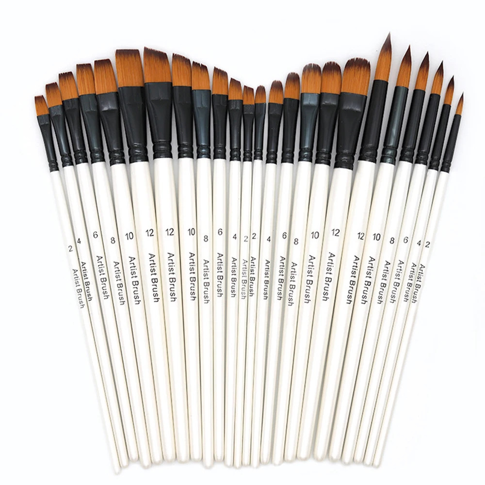 6pcs Artist Paint Brushes Set Artist Paintbrushes For Acrylic Oil Watercolor Acrylic Painting For Body Face Rock Canvas 250527