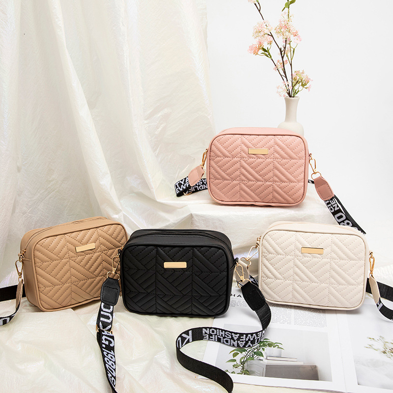New embroidery thread bag fashionable camera bag wide shoulder strap simple crossbody bag designer women fashion s fashion shoulder bag