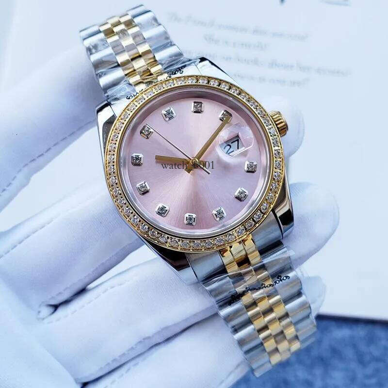 2024 Woman Dias 41/36mm Automatic 31mm/28mm Quartz With Box Sapphire Waterproof Wristwatches Mens Gold Watch Round Stainless Steel Watches