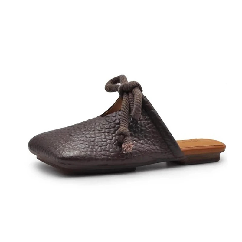 Square Toe Flats Slippers Women Mules Shoes Fashion Casual Sandals Summer Slingback Flip Flops Sandalias De Mujer 250529