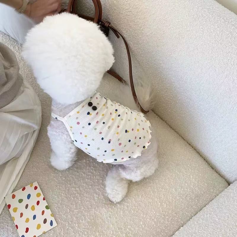 T00352 Pet sling summer thin Teddy Bichon Pomeranian Yorkshire Poodle small dog cat dog clothes summer