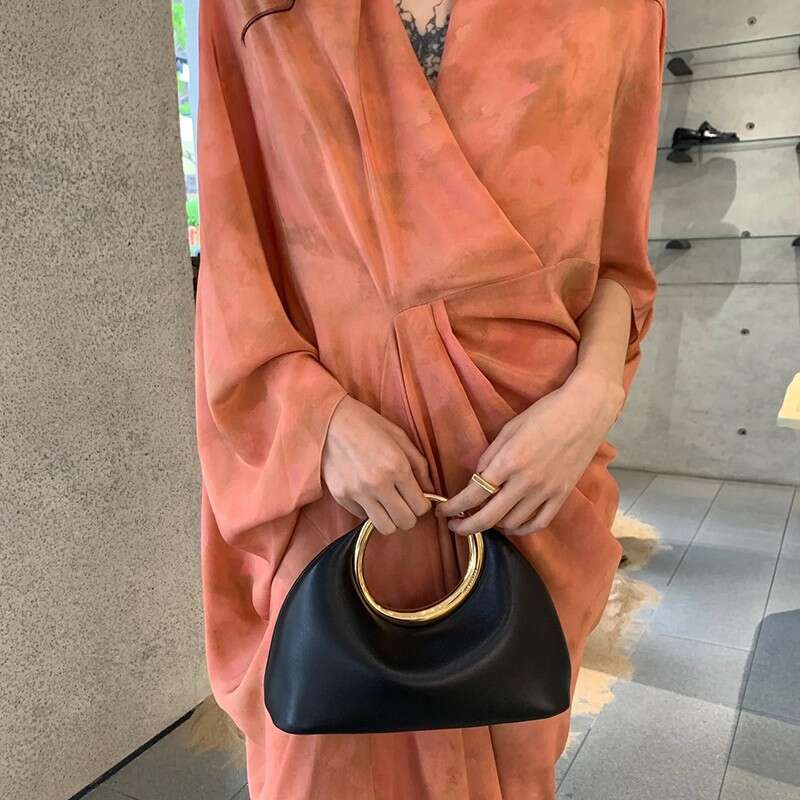 Tote Bag Mini Bag New Simple Underarm Trendy Versatile PU Metal Ring Handbag Cloud Crossbody Bag Crossbody Bag