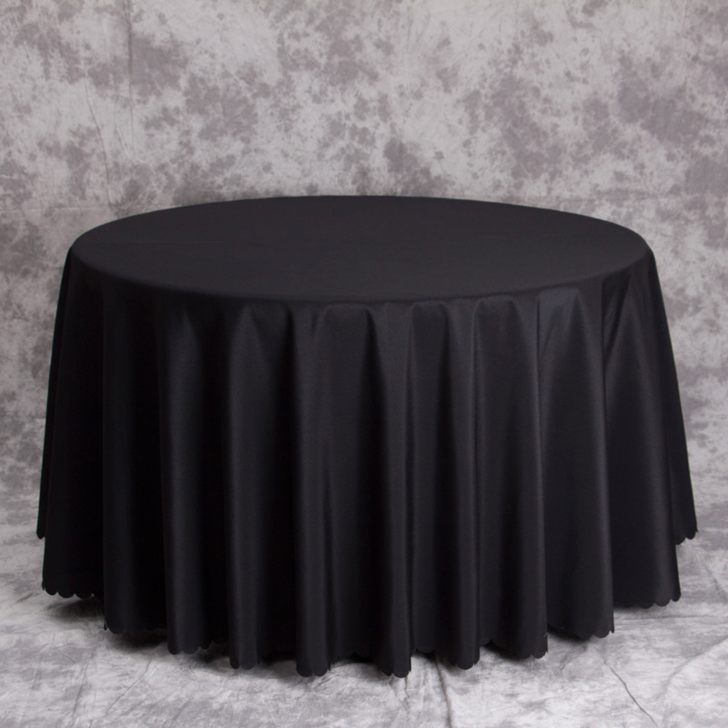A625 hotel banquet thickened plain round tablecloth wedding hotel solid color tablecloth household polyester tablecloth wholesale
