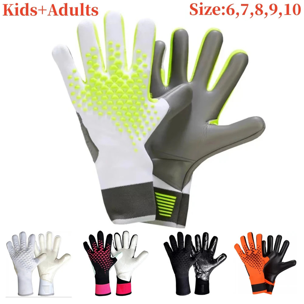 Adults Goalkeeper Gloves Goalie Gloves Thicken Latex Football Soccer Anti-slip Protection Soccer Children Man Goalie Gloves 250520
