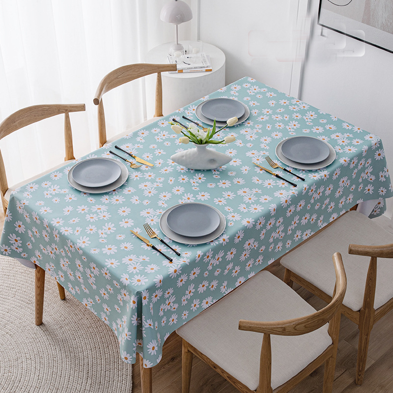 T0496 tablecloth waterproof and oil-proof washable cloth desk ins style tablecloth rectangular pvc coffee table household tablecloth Nordic