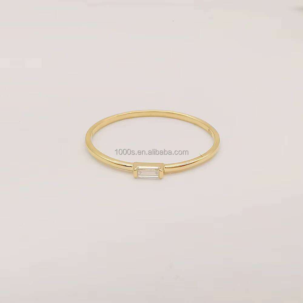 14k Real Gold Ring with Zircon Pyrite for Women and Men, Premium Jewelry