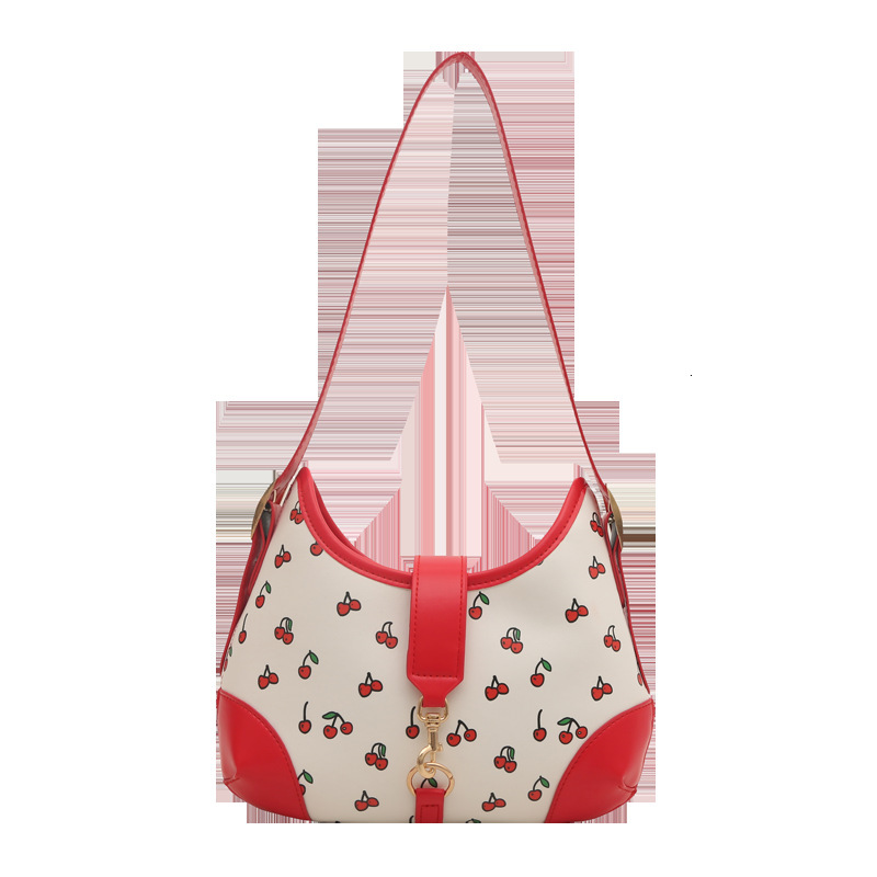 Retro niche new fashion print texture elegant and fashion versatile single shoulder women s fashion armpit bag designer women s single shoulder bag cr