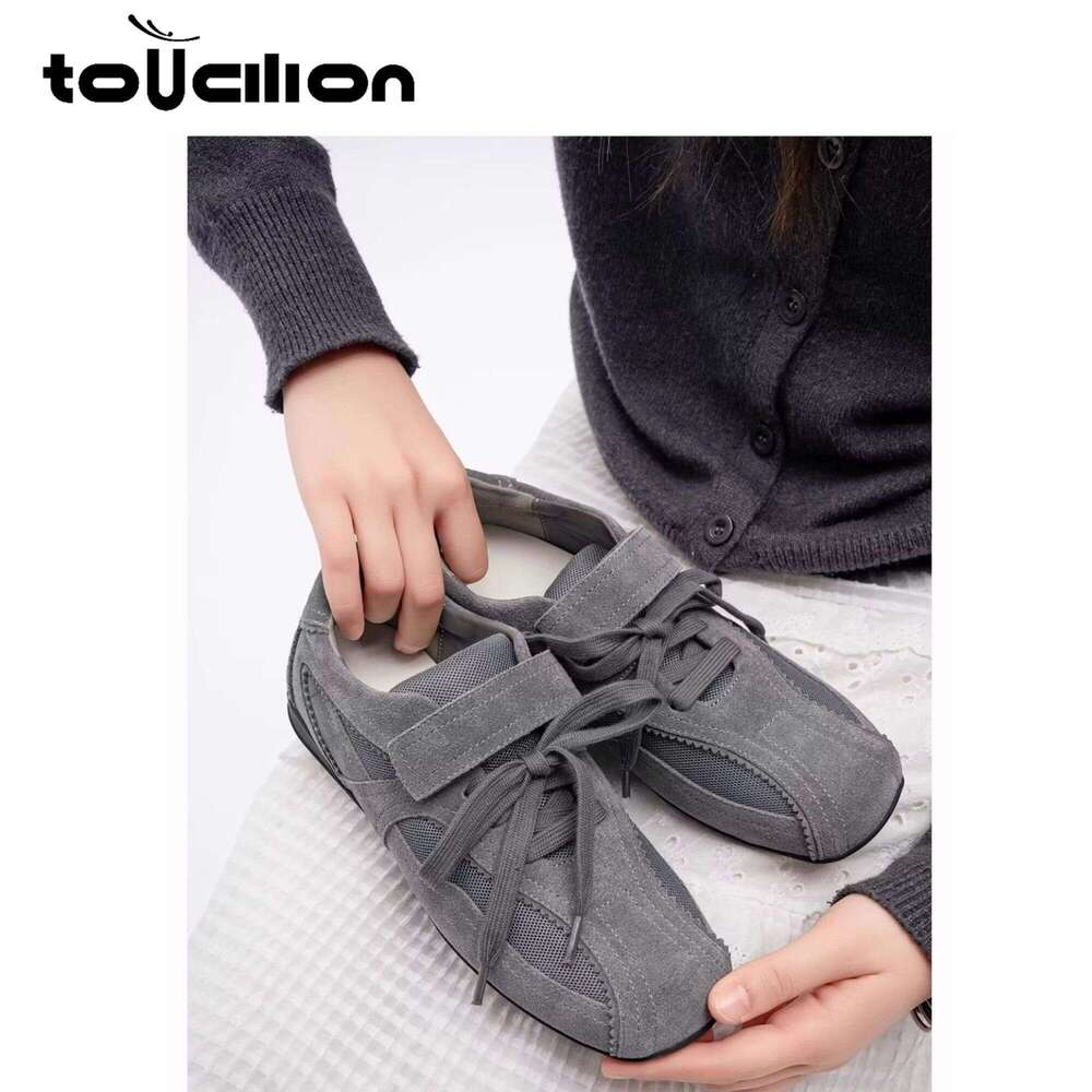 2025 Early Spring New Low Heel Flat Bottom Thick Bottom Lace Round Head Casual Sports Board Shoes Single Shoes Female Trendy Designer Women's Sho