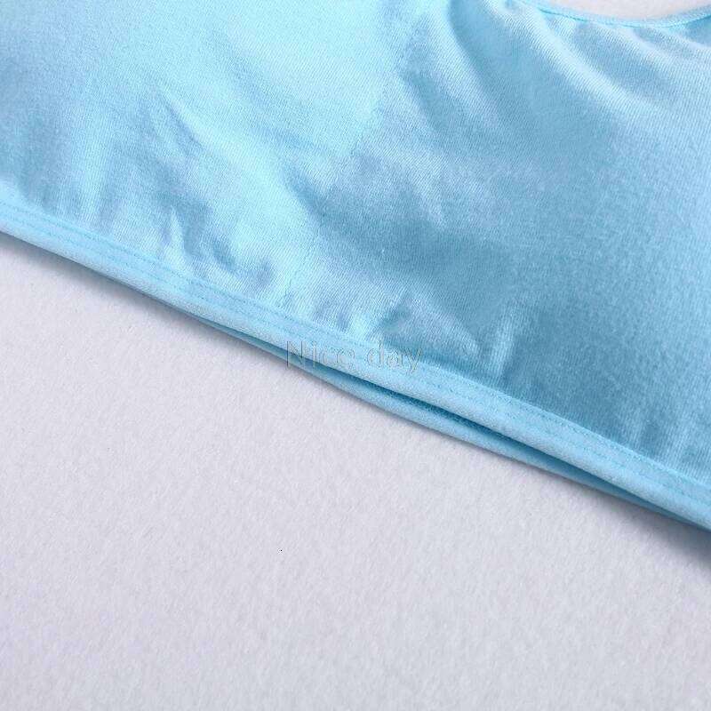 Young Girls Solid Soft Cotton Bra Puberty Teenage Breathable Underwear Sports underwear F12 20 dropship