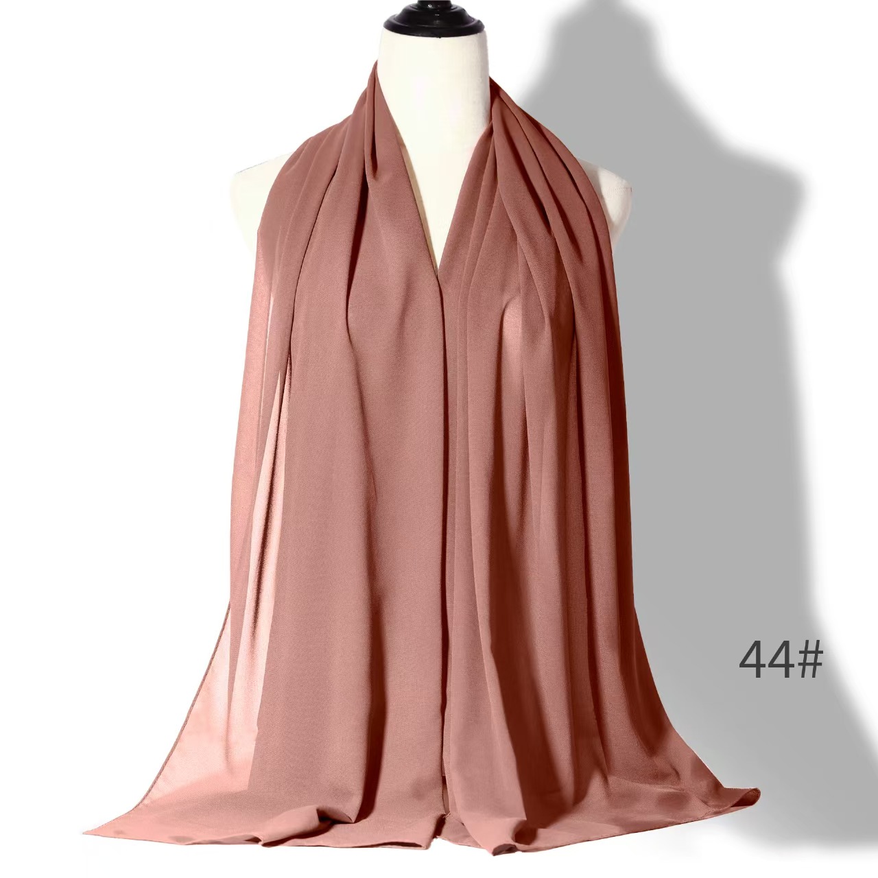T850 Four Seasons Pearl Chiffon Bubble Scarf Gauze Scarf Long Scarf Women's Head Scarf