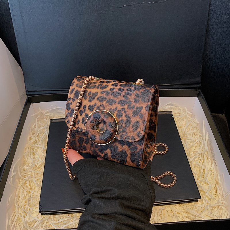 Foreign Trade Commuter Chain Shoulder Bag Simple Fashion Leopard Print 2025 Designer Shopping Bag New Simple Free Shipping Stylish Mini Crossbody Smal