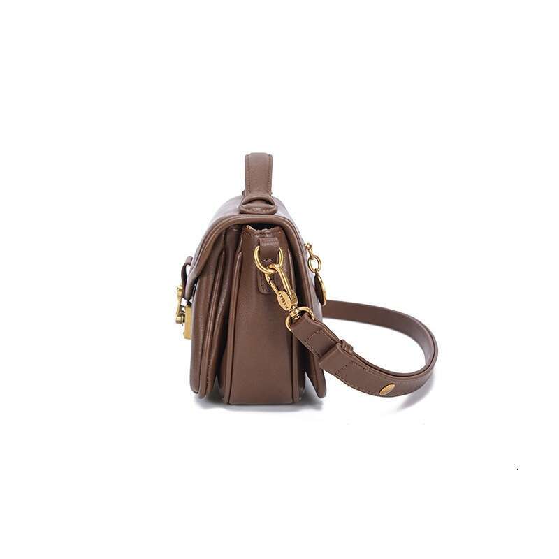 Tote Bag Mini Bag New Cowhide Lock Crossbody Natural Drop Small Square Handbag Genuine Leather Women S Bag Trendy Crossbody Bag