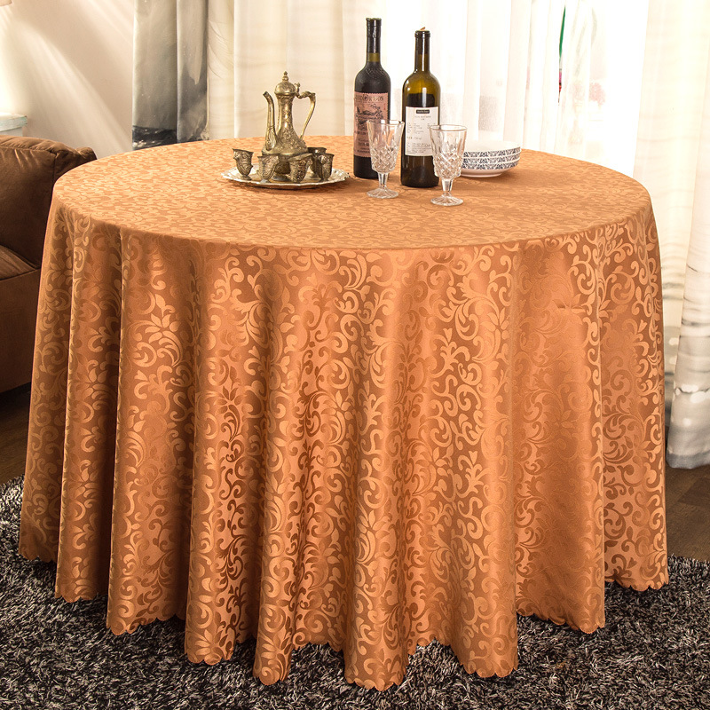 B355 hotel tablecloth fabric restaurant tablecloth hotel table anti-fouling European style large round table household round table square tablecloth w