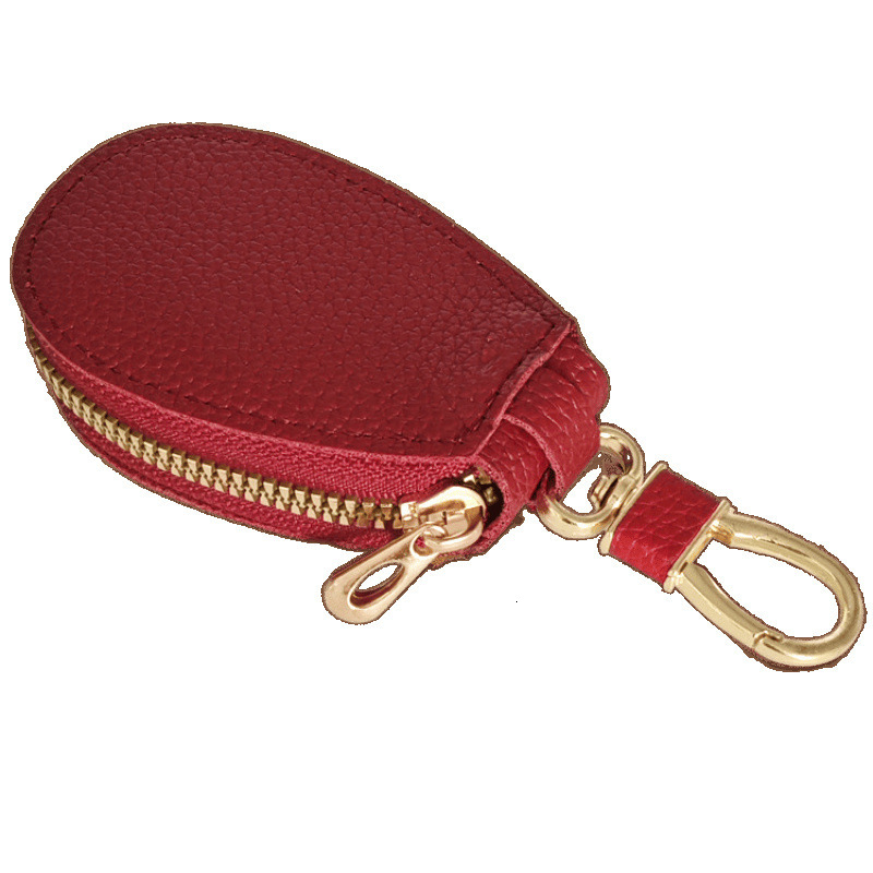 Litchi pattern car fashion key fashion bag storage bag creative fashion simple pendant keychain women s key bag designer men s key bag