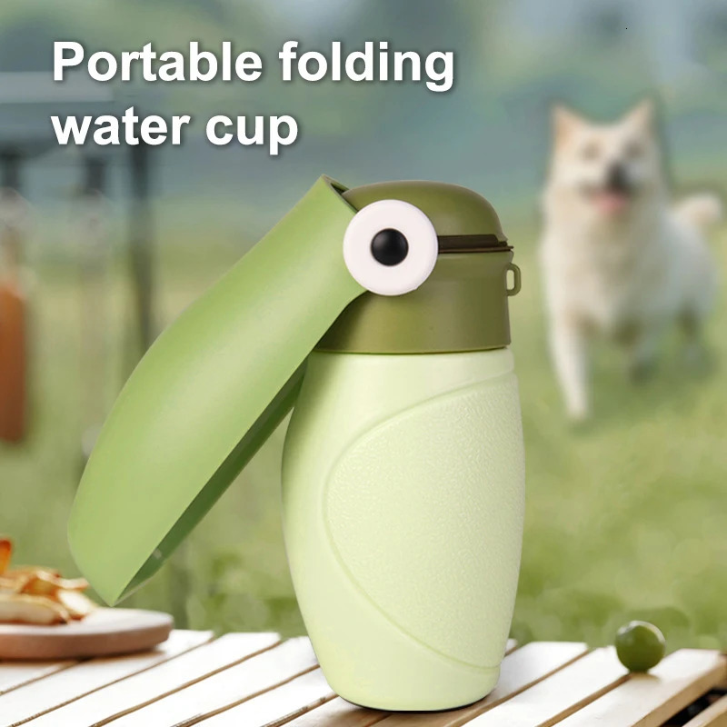 free shipping Creative Portable Pet Dispenser Feeder Leak Proof Drinking Cup Dish Bowl Outdoor Walking Hiking Travel Dog Water Bottle 250527