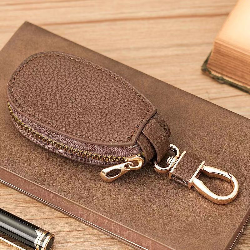 Litchi pattern car fashion key fashion bag storage bag creative fashion simple pendant keychain women s key bag designer men s key bag