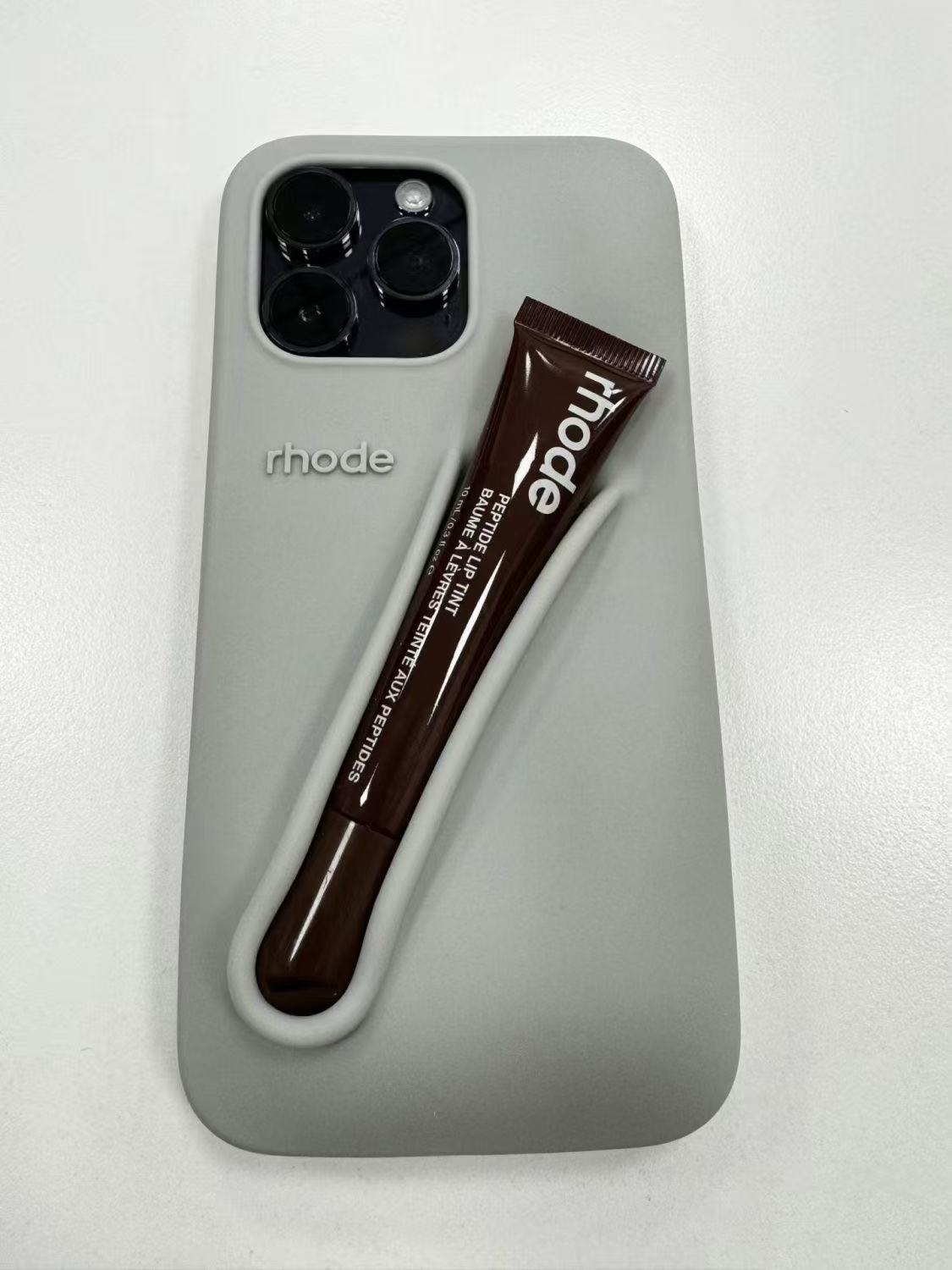 Original Rhode Lipstick Holder with Lip Glass Phone Case for iPhone 13 16 15 Pro Max 11 12 14 Plus Lip Balm Soft Silicone Cover